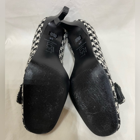 LOFT Black and White Houndstooth Pump Shoes - Picture 7 of 7